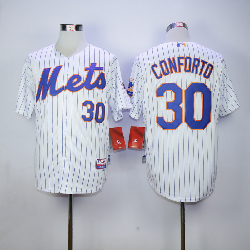 Men New York Mets 30 Conforto White MLB Jerseys